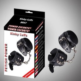 Kinky cuffs black adjustable cuffs