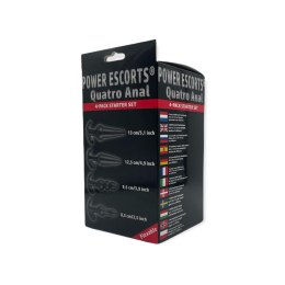 Plug-Quatro Anal Plugs Starter Set- 4-Pack Black