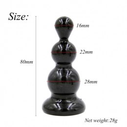 Rocket drill 3,2 inch black anal plug 3,2 inch / 8 cm