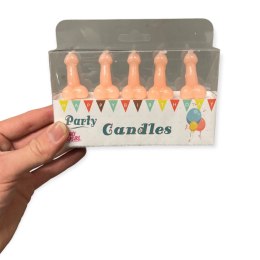 Świeczki-Party Penis Candles 5pcs Pack Flesh