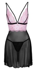 Babydoll black/pink 2XL