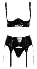 Vinyl Shelf Bra Set L