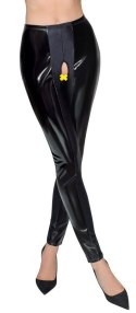 Crotchless Vinyl Leggings L