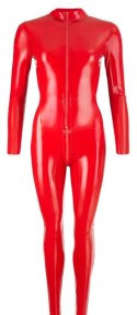 Latex Catsuit red XL