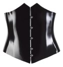 Latex Waist Cincher black 2XL