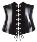 Latex Waist Cincher black 2XL