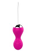 Kulki-Vibrating Silicone Kegel Balls USB 10 Function / Remote control -Pink