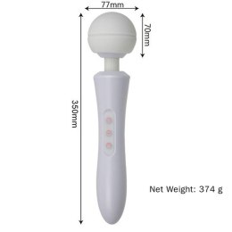 Stymulator-Massager Ultra Powerful -Big USB White 20 Function