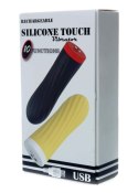 Stymulator-Rechargeable Silicone Touch Vibrator USB 10 Functions - Yellow