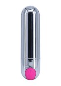 Wibrator-Strong Bullet Vibrator Silver/Pink USB 10 Function