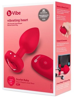 Vibrating Heart Plug M/L Red