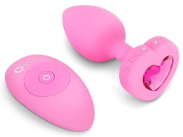 Vibrating Heart Plug S/M Pink