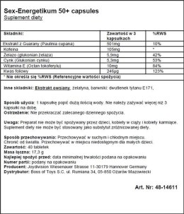 Supl.diety-EROpharm - Sex-Energetikum 50+ 40 capsules