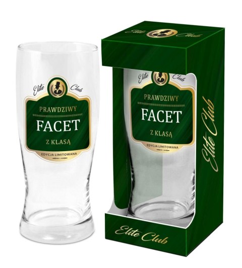 Elite Club - szklanka do piwa 500 ml - Prawdziwy facet