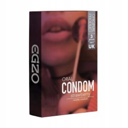 Prezerwatywy EGZO Oral condom STRAWBERRY 3pc
