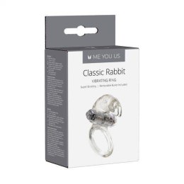 Pierścień- Me You Us Classic Rabbit Cock Ring Transparent