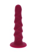 Ribbed Dong 6 Inch Red