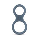 Boners Silicone Cock Ring And Ball Stretcher - Grey