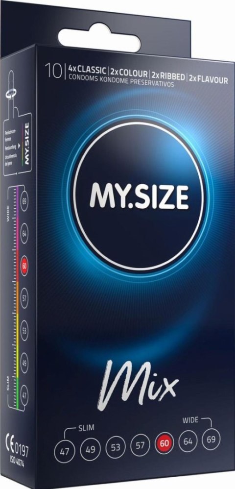 MY.SIZE Mix 60 mm Condoms- 10 pieces