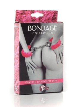 Kajdanki-Wristcuffs with crisatls BONDAGE pink