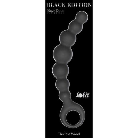 Plug-Anal Beads Flexible Wand Black