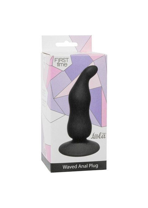 Plug-Anal Plug Waved Anal Plug Black