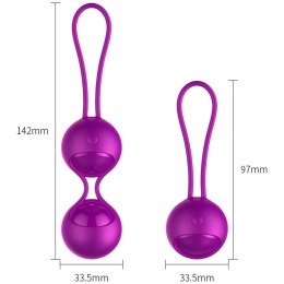 Kulki-Vibrating Silicone Kegel Balls Set USB 10 Function / Remote control