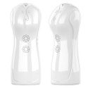 Masturbator - B - Series - Vibrating and Flashing Masturbation Cup USB 7+7 Function / Talk Mode (White)