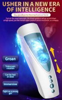 Masturbator-Vibrating, Rotating and Flashing Masturbation USB 10+10 Function / Talk Mode