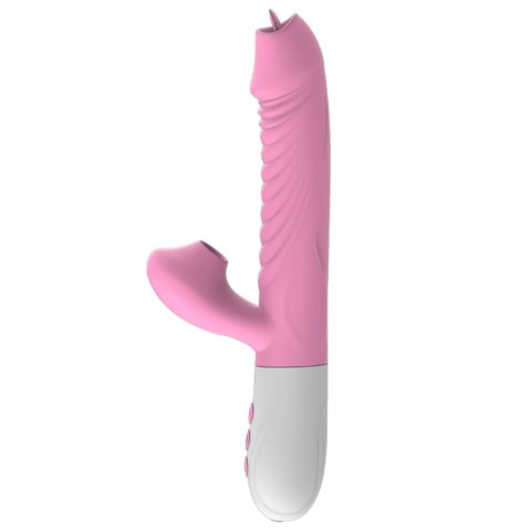 Wibrator-Silicone Vibrator USB 7 Function, Pink