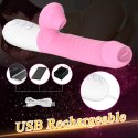 Wibrator-Silicone Vibrator USB 7 Function, Pink