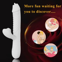 Wibrator-Silicone Vibrator USB 7 Function, White