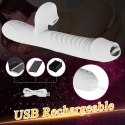 Wibrator-Silicone Vibrator USB 7 Function, White