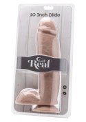 Dildo 10 inch with Balls Light skin tone