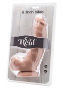 Dildo 8 inch with Balls Light skin tone