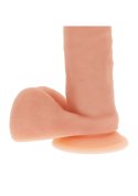 Silicone Dildo 8 Inch w Balls Light skin tone