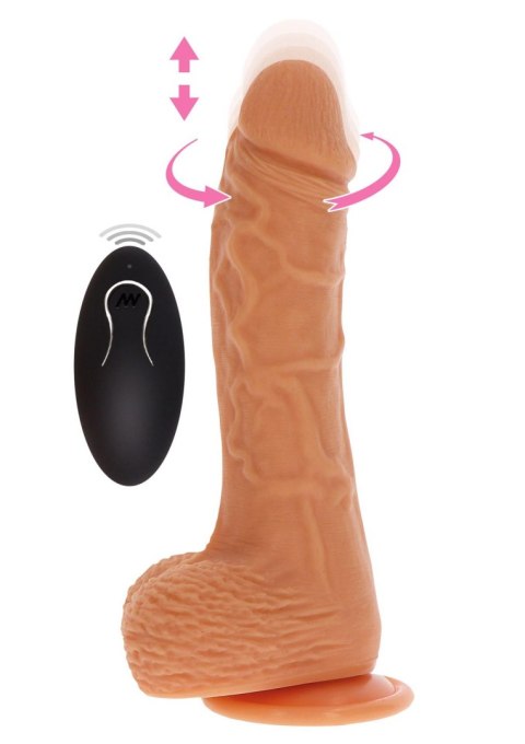 Up&Down Rotating Vibr Dildo Light skin tone