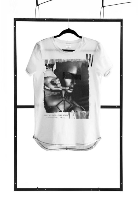 T-shirt men white XL fashion