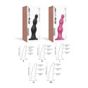 DILDO PLUG BEADS METALLIC RASPBERRY PINK - XL