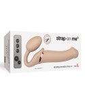 VIBRATING STRAP-ON - L - VANILLA