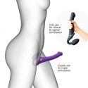 VIBRATING STRAP-ON - M - PURPLE