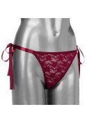 Remote Control Lace Thong Set Red