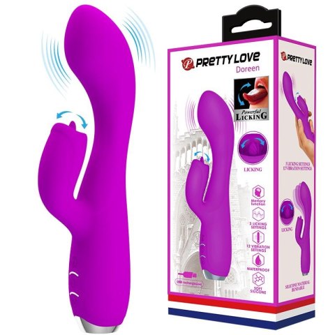 PRETTY LOVE - GLORIA Purple, 12 vibration functions 3 pulse wave settings Memory function