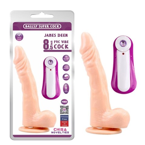 JAMES DEEN 8.5"" Vibrating Dildo