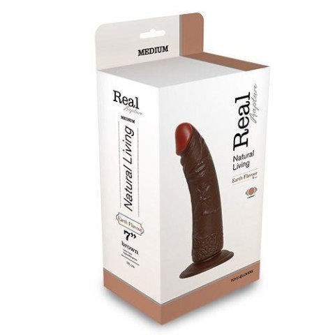 Naturalny penis wibrator z przyssawką pilotem 18cm Real Rapture