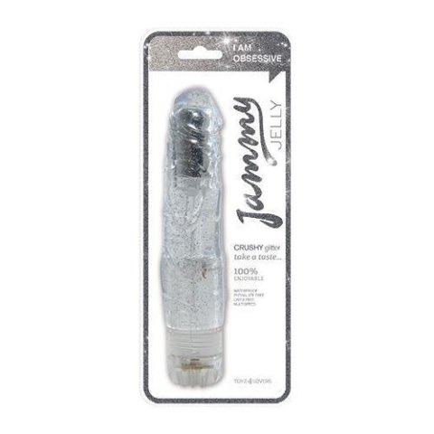 VIBRATOR JAMMY JELLY CRUSHY GLITTER CLEAR Jammy JELLY