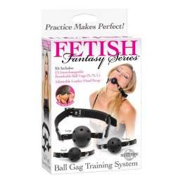 Knebel-FF BALL GAG TRAINING SYSTEM BLACK Pipedream