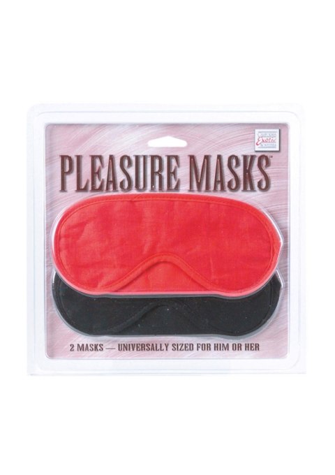 Maska-PLEASURE MASKS 2 PCS RED/BLACK CalExotics