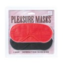 Maska-PLEASURE MASKS 2 PCS RED/BLACK CalExotics