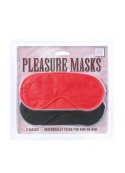 Maska-PLEASURE MASKS 2 PCS RED/BLACK CalExotics